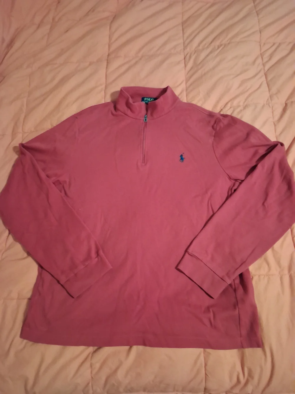 Polo by Ralph Lauren Red Quarter-Zip Long Sleeve Polo - Picture 3 of 5